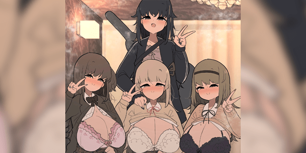 โดจิน สาวหล่อควบสาม [Momomo] ふたなりイケメンバンドお姉さん Futanari ikemenbando onēsan อ่านโดจินฟรี Hentai (Doujin) 