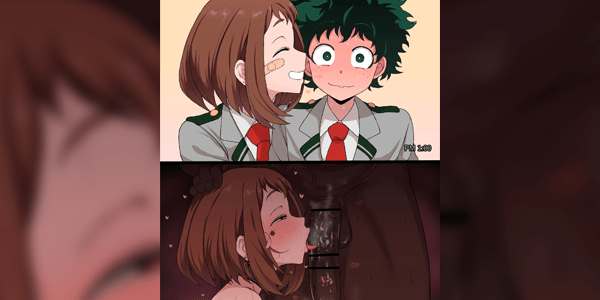 โดจิน อุราระกะxเดกุ ปะทะฟี่มืด Naitsū-sha no uraraka ochako-san [Izuku Midoriya, Ochako Uraraka (My Hero Academia)] อ่านโดจินฟรี Hentai (Doujin) 