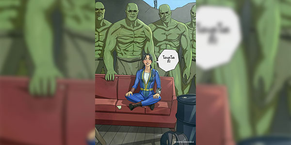 นักสำรวจกับชุดบอดี้สูท [Crimson Noodle] Okey Dokey (Fallout)