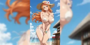 นามิกับชุดใหม่ [Meowu laha MeowLucy] Nami Shell Bikini (Patreon) [AI Generated]